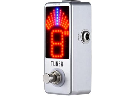 Kromatisk stämningspedal med LED-display sann bypass för gitarr och bas - Amazon Deal & Rabatt