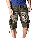 CICIYONER Kurze Shorts für Herren,Männer Sommer Strandhosen Arbeitshorts Lässige Shorts Hose Beiläufig Tasche Bademode Badeshorts (32, Armeegrün)