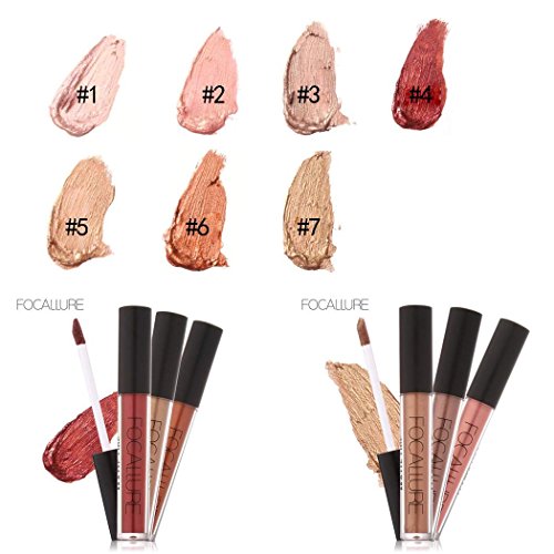 CRAVOG Nouveau Sexy Métallique Métal Mat Rouge à lèvres Liquide Lèvre Maquillage - 3