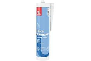 TIKKURILA Unica Window Putty - Quick Drying Filler For Windows & Doors (Interior & Exterior) - 0.33 Litres