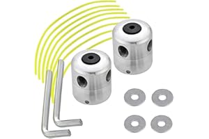 Kimuwote 2PCS Testine Tagliabordi Tagliaerba, Testina Decespugliatore Universale, Testa Doppia per Decespugliatore, Alluminio Testina Decespugliatore, per Tagliaerba Decespugliatore a Benzina.