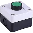 KAMSTEALTH Momentary Action NO NC Contact Push Button Station (1 Way Green NO)