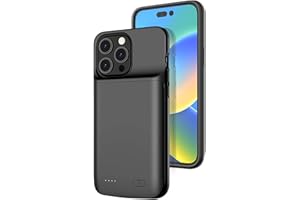 Fraternize Akkuhülle für iPhone 14 Pro Max, 10000 mAh Ladehülle, schlanke, tragbare Powerbank, erweitertes wiederaufladbares Ladegerät, Schutzhülle für iPhone 14 Pro Max 6,7 Zoll Akkupack