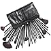 Soldcrazy 32Pcs Purely Natural Professional Woolen Flat Top foundation/angled blusher/face powder/stippling/face contour Cosmetic Makeup Brush Sets &ToolsSoldcrazy