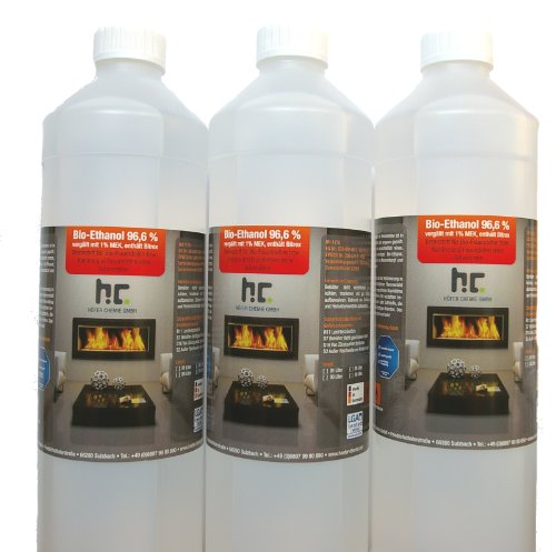 3 Liter Bioethanol 96,6% 3*1L