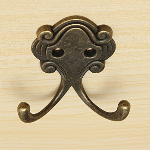 KING DO WAY 6 Stueck Retro Wandhaken Garderobenhaken Gusseisen Kleiderhaken Huthaken Tuer Haken - 5