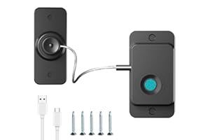 L.STARRYISLAND Fridge Lock with Fingerprint, Cabinet Lock, Baby, Child Lock, No Drilling, Window Lock Children, USB Charging, Suitable for Home and Office (Black)