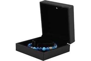 Smycken presentförpackning med LED ljus, LED upplyst ring/hängsmycke/armband/halsband smycken monter gåvor förvaringslåda, smyckeskrin smyckeskrin för ring örhänge halsband armband