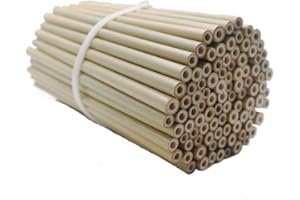Super Idee 100 Stück Bambusröhrchen Füllung Fertigröhrchen für Insektenhotel Wildbienenhotel 20cm Insektenhaus Wildbienen Nisthilfe Wildbienenhaus Bienenhotel wasserdichte Glatte Innenseite