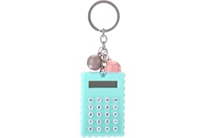 Keychain Calculator, Mini Portable Cute Cookies Style Keyring Calculator, 8-Bit Display Calculator for Children/Students, Green, Fashionable, fashionable