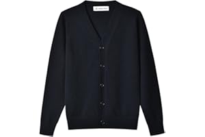 SMILING PINKER Cardigan da Bambino in Cotone con Scollo V Abbottonatura