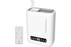 ILIKEPOW Humidifier for Bedroom 4L Top-Fill Cool Mist with Humidity Control, 3 Mist Output Levels, 8 Hours Timer Ultra Quiet Aroma Diffuser