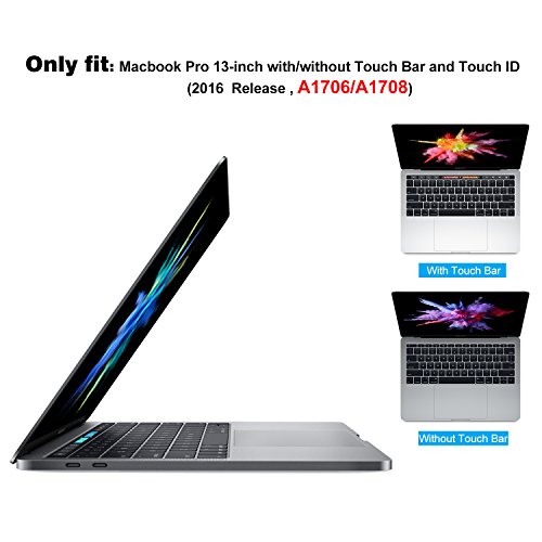 MacBook Pro 13 H  lle 2017 and 2016 Freisetzung A1706 A1708  ProCase Gummierte Harte Fall-Shell-Abdeckung und Tastatur-Haut-Abdeckung f  r Apple Macbo