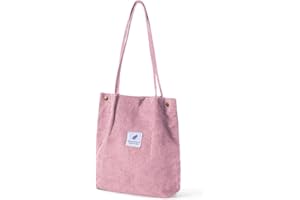 NOKDAL Bolso de Pana Mujer Bolso Tote Bag Bolsas de Tela Grandes Bolsos Shopper Bolso Verano Mujer Tela Bolsa de Playa Bolsa Tela Bolso de Hombro Informal para El Día a Día Oficina Viaje Escolar y Compras