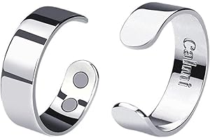 Ticome Calmi Ring,Inner Engraved Stainless Steel Opening Adjustable New Calmi Ring Jewelry, Men's and Women's Jewelry Gifts, Daily Wear Accessories