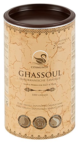 Marokkanische Lavaerde "cosmundi Ghassoul" 1 kg Mineralische Tonerde zur Haar-/Körperpflege und Gesichtsmaske/Peeling