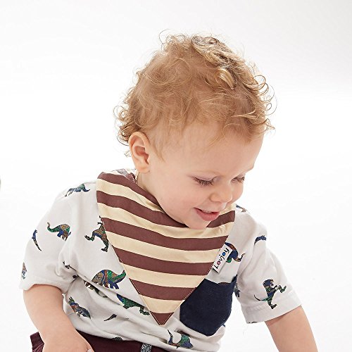 Lovjoy Bandana Geifer Baby Lätzchen (5 PACK – Little builder ) Super Absorbent & Soft für ultimativen Komfort mit justierbarem Snaps- Netter Baby-Geschenk für Jungen und Mädchen. - 4