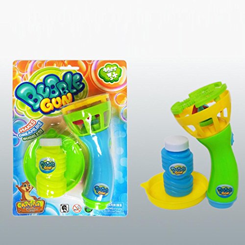 TigerTrading Summer Funny Magic Bubble Blower Machine Bubble Maker Mini Fan Kids Outdoor Toys