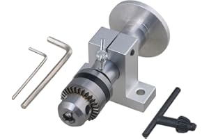 CNBTR 130x60x51.5mm Acero Plata Aluminio Micro Taladro Herramienta torno Centro Tailstock Dedal para Mini Torno Máquina