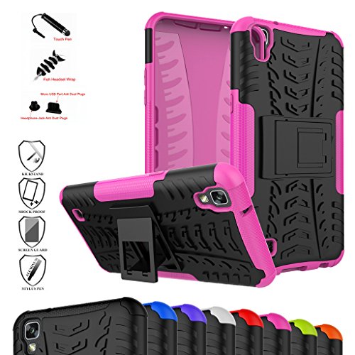 LG X Power Funda Mama Mouth Heavy Duty silicona h  brida con soporte C  scara de Cubierta Protectora de Doble Capa Funda Caso para LG X Power Smartphone 2016 Rosa