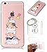 Produktbild Hülle iPhone 6S (4,7 Zoll) Hülle, Apple iPhone 6S (4,7 Zoll) Hülle TPU Case Schutzhülle Silikon Case,Niedliche Cartoon Malerei Durchsichtige Rückschale und TPU Bumper Handy Tasche Case Cover Etui für Apple iPhone 6S (4,7 Zoll) + Schlüsselanhänger (I) (10)