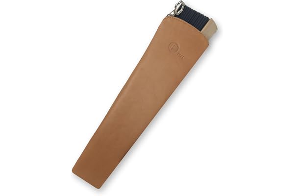 Housse d'éventail en cuir véritable, protecteur pour éventail, artisanat fait à la main, protège et prolonge la vie de votre éventail (Camel)