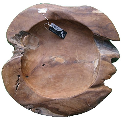 Exklusive Wurzelholz-Schale 50 cm aus massivem Teak-Holz natur - 2