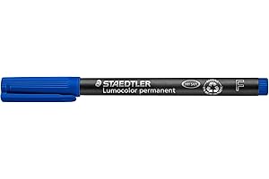 STAEDTLER Lumocolor 318-3 - Rotuladores de Punta Fina de Color Azul, Caja con 10 Unidades