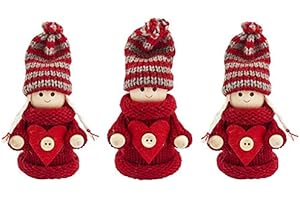 ‎IDEEN MIT HERZ Ideen mit Herz Niedliche Winter-Püppchen | Weihnachtswichtel | Weihnachts-Deko | aus Holz, Filz und Strick | Winter-Kinder (Ina & Elias | 10cm hoch | 3 Stück)