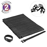 【Einfach zu benutzen】Man kann den klettkabelbinder einfach drumherum legen und durch das ende durch die öse ziehen um ein optimales ergebnis zu haben. reicht der kabelbinder nicht kann man auch zwei oder mehr kabelbinder kombinieren bis die gewünschte größe erreicht ist.