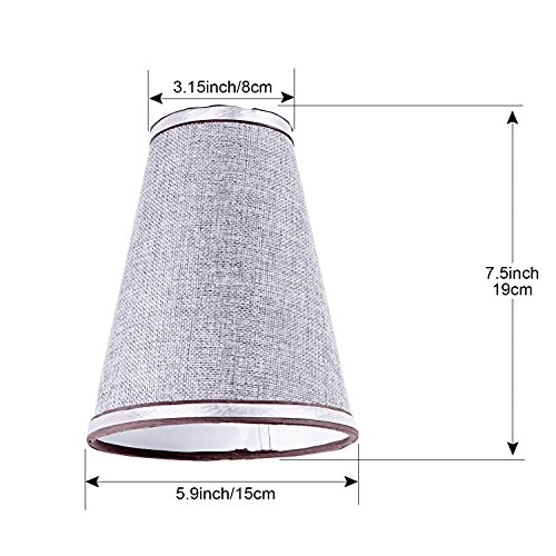 Splink Lampenschirme Leinen Stoff handgefertigt Leuchtenschirm für Kerze, Wand-Glühbirne, Tisch Lampe Dekor - 2