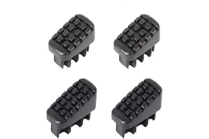 Hailo Leiter-Fuß-Set - Ersatzfüße für Hailo Haushaltsleitern wie L20, L40 BasicLine und L50, L60 StandardLine - 43 x 20 und 35 x 20 mm Holme - 4 x Leiterfüße - Schwarz