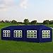 Produktbild BLXCOMUS 10 'x 30' blau Party Zelt mit 8 Wände Zelt Dach und Seitenteile Material: PE