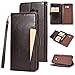 Produktbild Leder HandyHülle für Galaxy A7 2017,Samsung Galaxy A7 2017 Hülle Braun,FNBK Horse Card Handyhülle Magnetisch Flip Klapphülle Brieftasche Hülle Karte Schutzhülle Tasche Case für Samsung Galaxy A7 2017