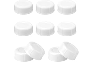 GOSKNOR 10stk Schmale Babyflaschenverschlüsse für Flaschen von Dr. Brown Medela, BPA-Frei Ersatz-Babyflaschenverschlüsse für Reisen Aufbewahrung mit Dichtung für Ameda Babyflaschenzubehör (Weiß)