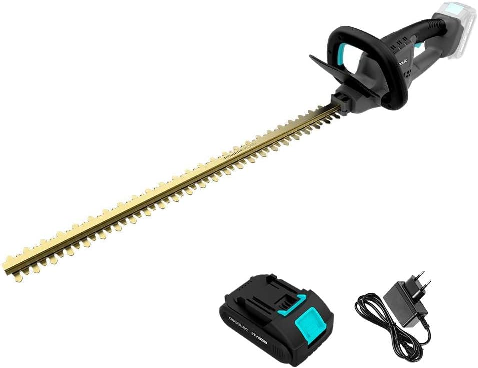 Cecotec Cortasetos a Batería Longitud Corte hasta 61cm TitaniumSword 6100 XL Freemove. Batería 21V, Motor sin Escobillas, Brushless, Cuchillas de Titanio, Ramas hasta 16mm, Sistema de Seguridad