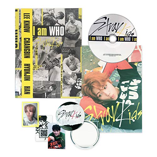 Preisvergleich Produktbild STRAY KIDS 2nd Mini Album - I am who [ I AM Ver. ] CD + Photobook + Photocard + Lyrics Poster + OFFICIAL POSTCARD AND STICKER + FOLDED POSTER + FREE GIFT / K-POP Sealed