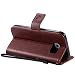 Samsung Galaxy S6 Lanyard Strap Leather Case,Samsung Galaxy S6 Bookstyle Magnetic Closure [Brown Solid Color] Stand Flip Case,Herzzer Premium Elegant[Embossed Butterfly Tree Cat Painted] PU Leather Fold Wallet Case Inner Flexible TPU Case Folio Smart Cover with [Kickstand] Stand Function Card Holder and ID Slot Slim Flip Protective Skin Cover for Samsung Galaxy S6 + 1 x Black Cellphone Kickstand + 1 x Black Stylus Pen