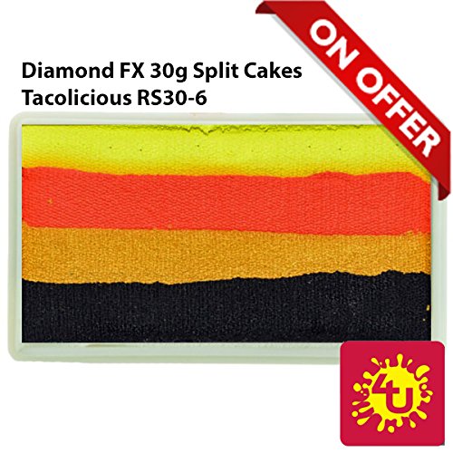 Diamond FX 30g Split Cake / One Stroke Face Paint ~ Tacolicious (RS30-6)