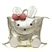 Produktbild OMYZAM Kind-Rucksack-Baby-Ausflug Anti-verlorene Schulter-Beutel-kleine Kaninchen-Kind-Handtaschen-Goldfarbe 22X7X22cm/8.66X2.75X8.66"1PCS