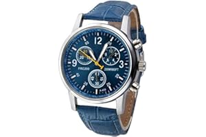 U-K Montre de Sport, Montre de Sport en Similicuir pour Hommes de la Mode pour Hommes Chiffre Arabe marqueur Montre à Quartz créative et utile Pratique et utile