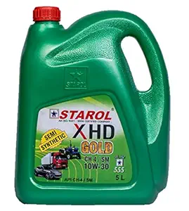 STAROL STAR XHD Gold 10W-30 Semi-Synthetic Petrol and Diesel Engine Oil for All Heavy and Light Commercial Vehicles (5 L)