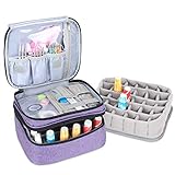 Die Flaschenteiler sind flexibel und abnehmbar, bequem für die Aufbewahrung verschiedener Flaschenspezifikationen und einfach für die tägliche Reinigung. Der obere Griff sorgt dafür, dass die Nagellackflaschen gleichmäßig und aufrecht getragen werden.