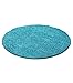 Produktbild Hochflor Langflor Wohnzimmer Dream Shaggy Teppich Unifarbe Florhöhe 5cm Türkis - 120x120 cm Rund
