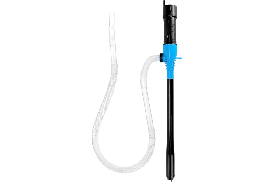QWORK Rechargeable liquid pump, electric water pump, portable hand pump, 9 l per minute, suitable for petrol, water, oil, batteries not included