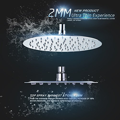 S R SUNRISE Regendusche Rainshower duschkopf wassersparend Kopfbrause Edelstahl für badezimmer (Durchmesser 8 Zoll) SRSH0801 - 2