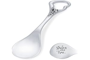 AMBEDORA Small Silver Spoon with Engraving, 925 Silver Polished