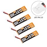 Diese 550mAh 1S-Batterie mit dem Anschluss von JST-PH 2.0 AKA Hochstrom-Ultra-Micro, Powerwhoop, mCPX
