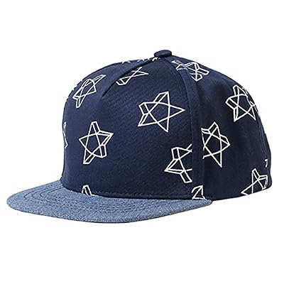 Happy Cherry Bébé Casquette de Base-ball en Coton Imprimé à Étoile Casquette Hat pour Garçon Fille Tour de Tête 50-52cm (2-4ans) Bleu