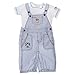 Baby Boys Teddy Bear Pirate Striped Dungarees And T-Shirt Set (3-6 Months) (White/Blue)